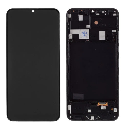 LCD Screen and Digitizer Assembly + Frame TFT Version (Without Logo) for Samsung Galaxy A20 A205 - Black - 1