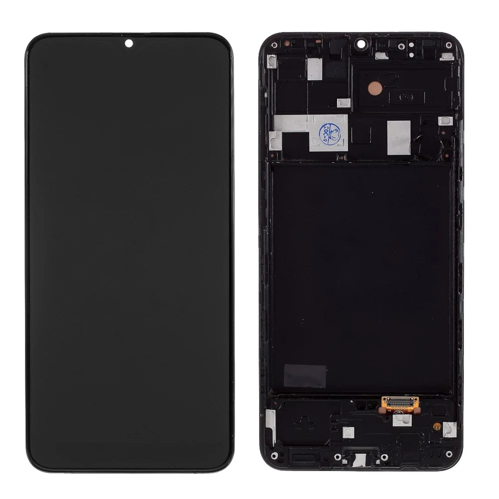 LCD Screen and Digitizer Assembly + Frame TFT Version (Without Logo) for Samsung Galaxy A20 A205 - Black - 1