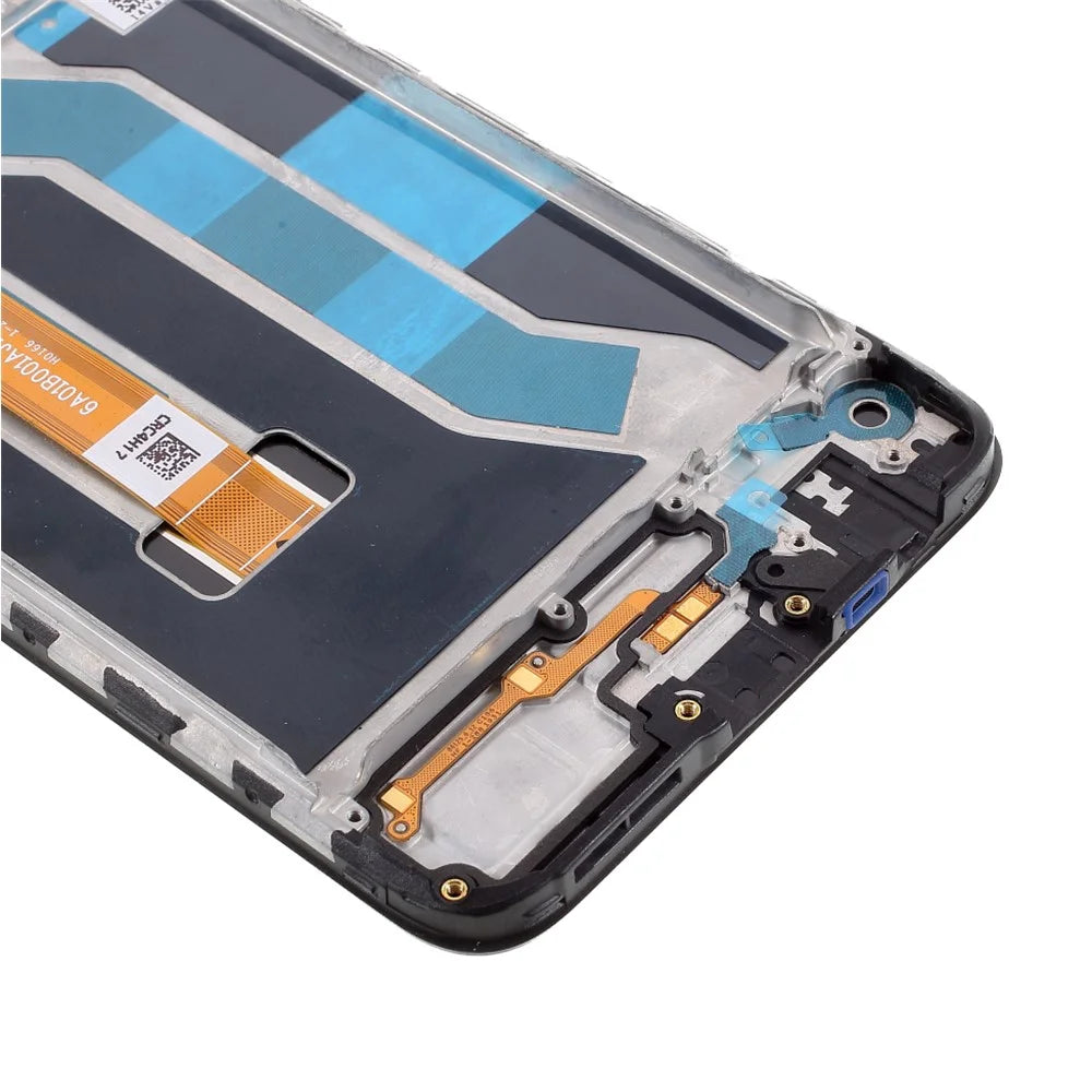 OEM LCD Screen and Digitizer Assembly + Frame Replacement Part for Realme 5 - Black - 4