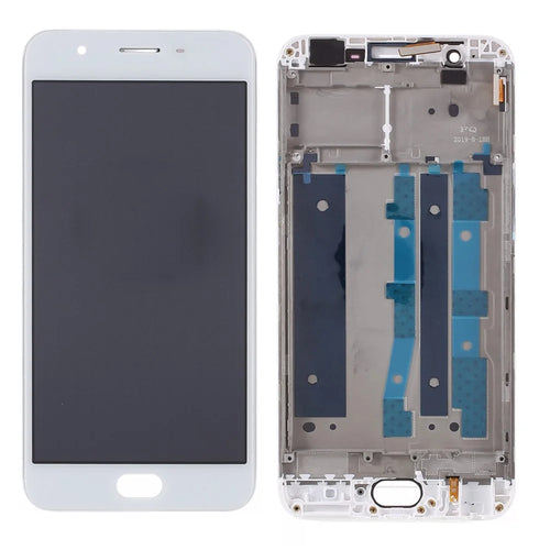 Assembly LCD Screen and Digitizer Assembly + Frame for Oppo A59 / Oppo F1s - White - 1