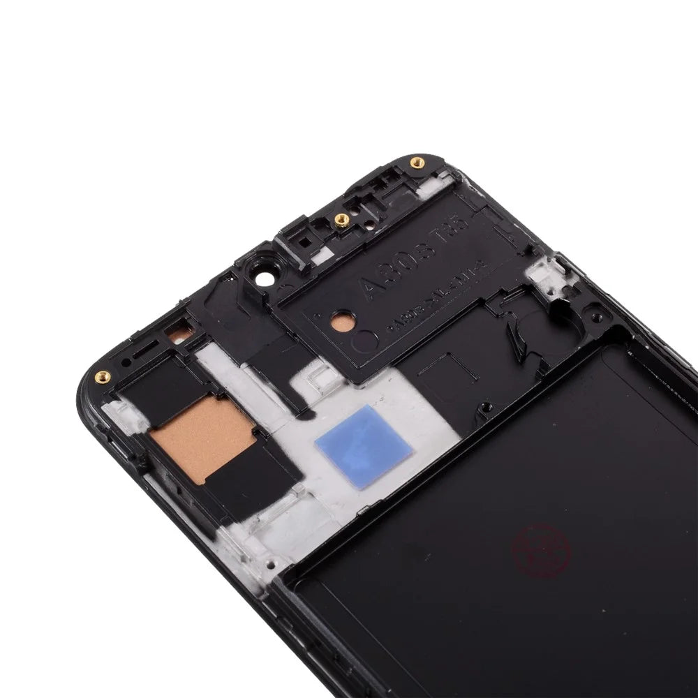LCD Screen and Digitizer Assembly + Frame Replacement (Without Logo) (TFT Edition, without Fingerprint Function) for Samsung Galaxy A30s SM-A307 - Black - 6
