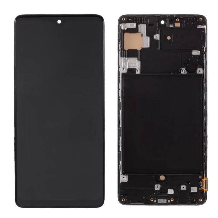 LCD Screen and Digitizer Assembly + Frame (Without Logo) (TFT Edition, without Fingerprint Function) for Samsung Galaxy A71 4G SM-A715 - Black - 1