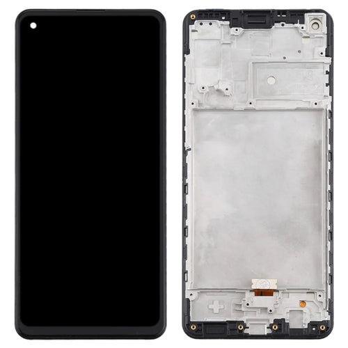 OEM LCD Screen and Digitizer Assembly + Frame Repair Part (Without Logo) for Samsung Galaxy A21s SM-A217 - Black - 1