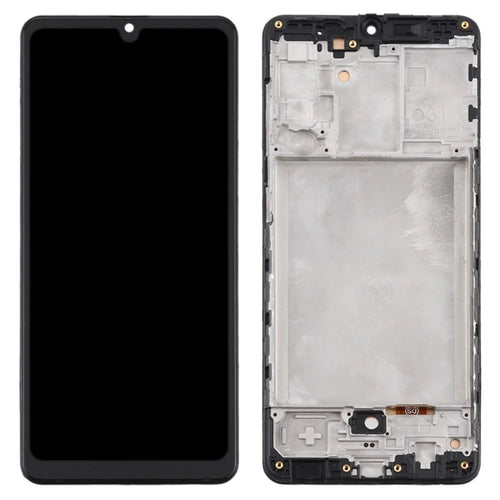 OEM LCD Screen and Digitizer Assembly + Frame (Without Logo) for Samsung Galaxy A31 SM-A315 - Black - 1