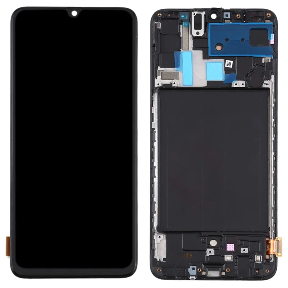 LCD Screen and Digitizer Assembly + Frame (Without Logo) (TFT Edition, without Fingerprint Function) for Samsung Galaxy A70 SM-A705 - Black - 1