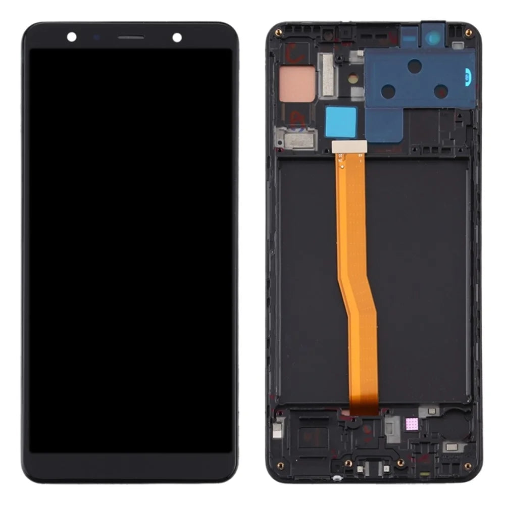 LCD Screen and Digitizer Assembly + Frame Repair Part (Without Logo, TFT Edition) for Samsung Galaxy A7 (2018) SM-A750 - Black - 1