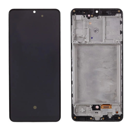 OLED Screen and Digitizer Assembly + Frame Replacement Part (Without LOGO) for Samsung Galaxy A31 SM-A315 - Black - 1