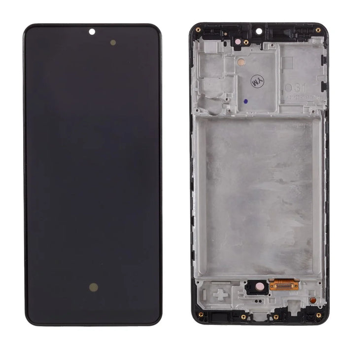 OLED Screen and Digitizer Assembly + Frame Replacement Part (Without LOGO) for Samsung Galaxy A31 SM-A315 - Black - 1