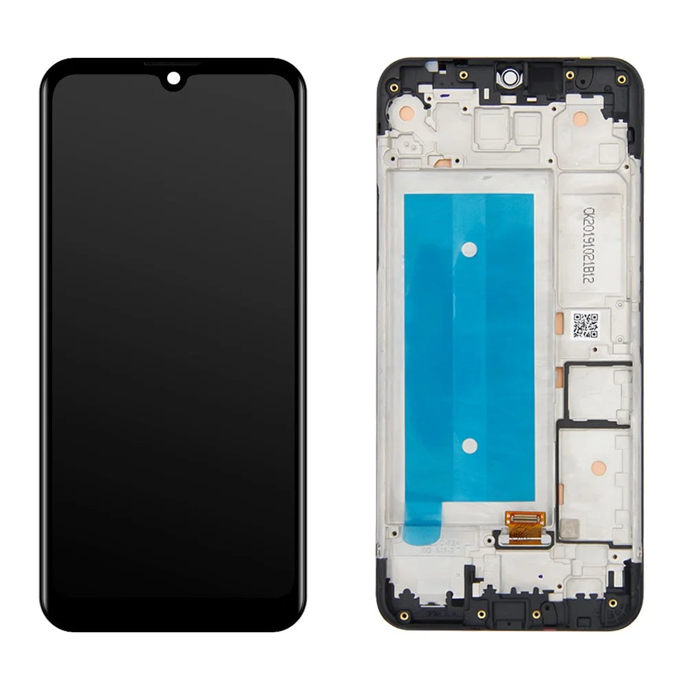 Assembly LCD Screen and Digitizer Assembly + Frame (Without LOGO) for LG K40S LMX430HM/LM-X430 - Black - 1