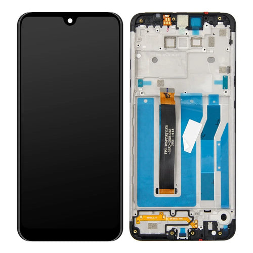 Assembly LCD Screen and Digitizer Assembly + Frame (Without Logo) for LG K50S LMX540HM/LM-X540 - Black - 1