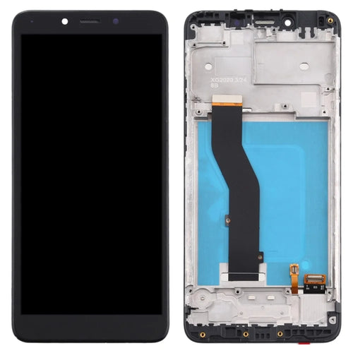 OEM LCD Screen Display Digitizer Assembly with Frame (Without Logo) for LG K20 (2019) LM-X120EMW, LMX120EMW, LM-X120 - Black - 1