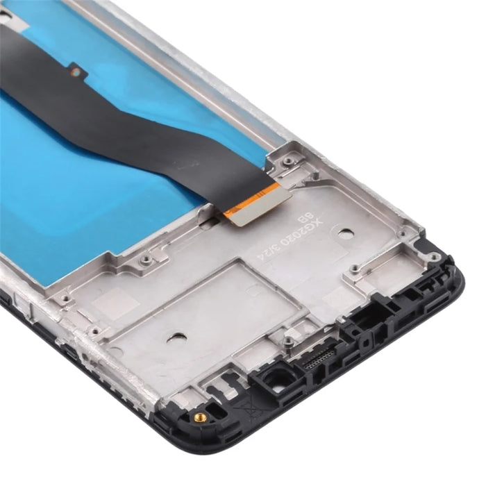 OEM LCD Screen Display Digitizer Assembly with Frame (Without Logo) for LG K20 (2019) LM-X120EMW, LMX120EMW, LM-X120 - Black - 2