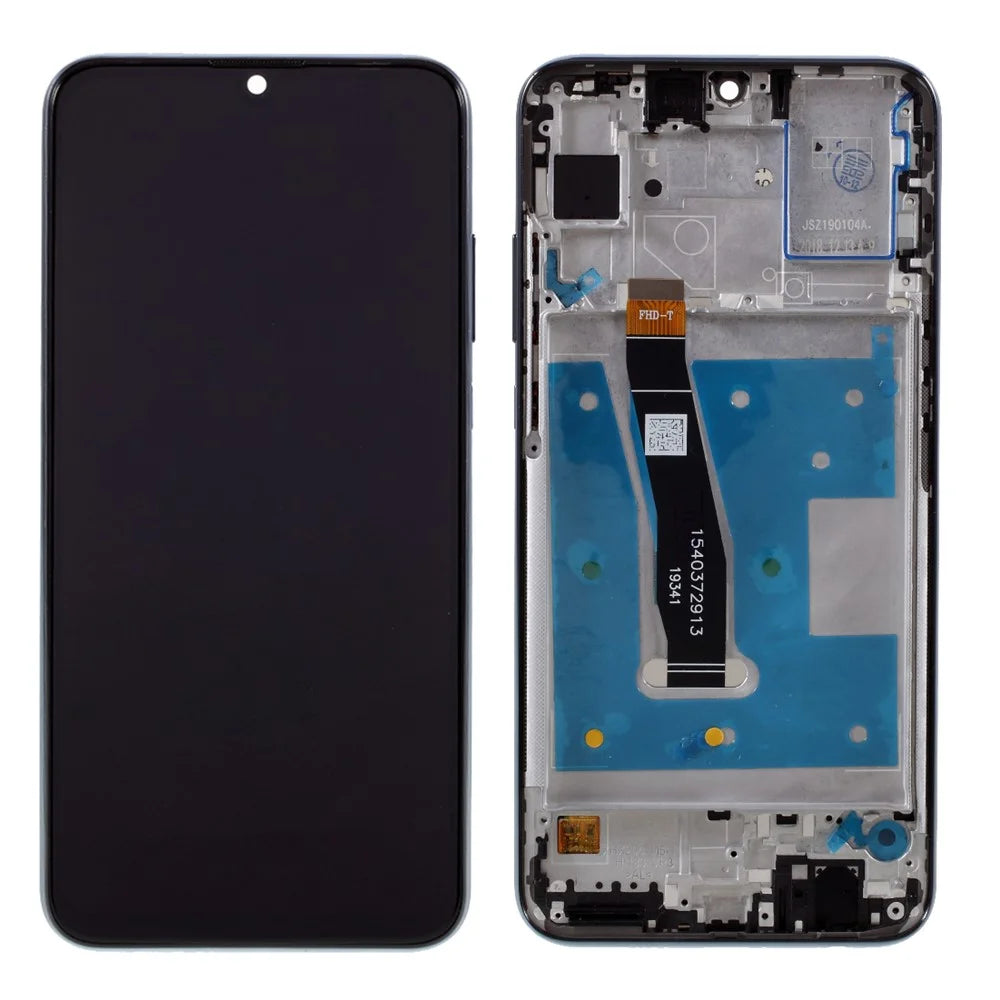 Grade B LCD Screen and Digitizer Assembly + Frame (Without Logo) for Huawei Honor 10 Lite - Black - 1