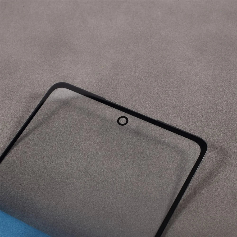 Front Screen Glass Lens with Frame with OCA Adhesive Sticker (without Logo) for Samsung Galaxy A52 4G A525/5G A526- Black - 3