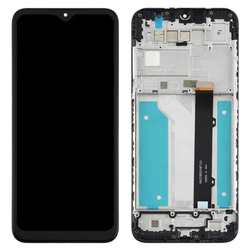 Assembly LCD Screen and Digitizer Assembly + Frame Part (without Logo) for LG K41S LMK410EMW/LM-K410EMW/LM-K410 - Black - 1