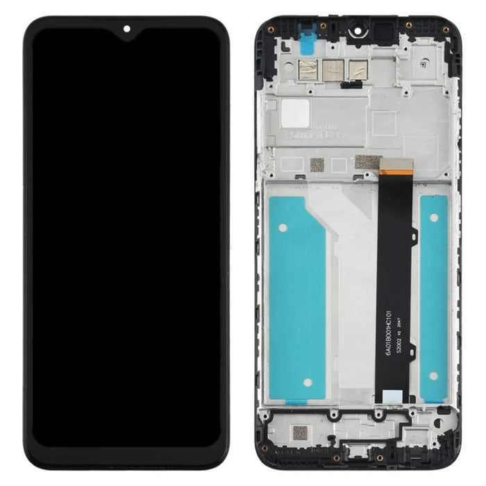 Assembly LCD Screen and Digitizer Assembly + Frame Part (without Logo) for LG K41S LMK410EMW/LM-K410EMW/LM-K410 - Black - 1