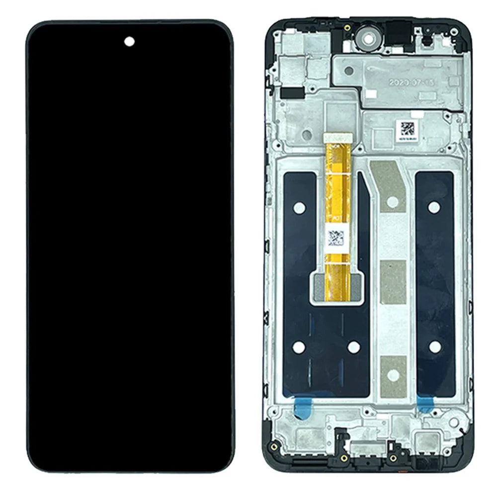 Assembly LCD Screen and Digitizer Assembly + Frame Part (without Logo) for LG K42 - Black - 1