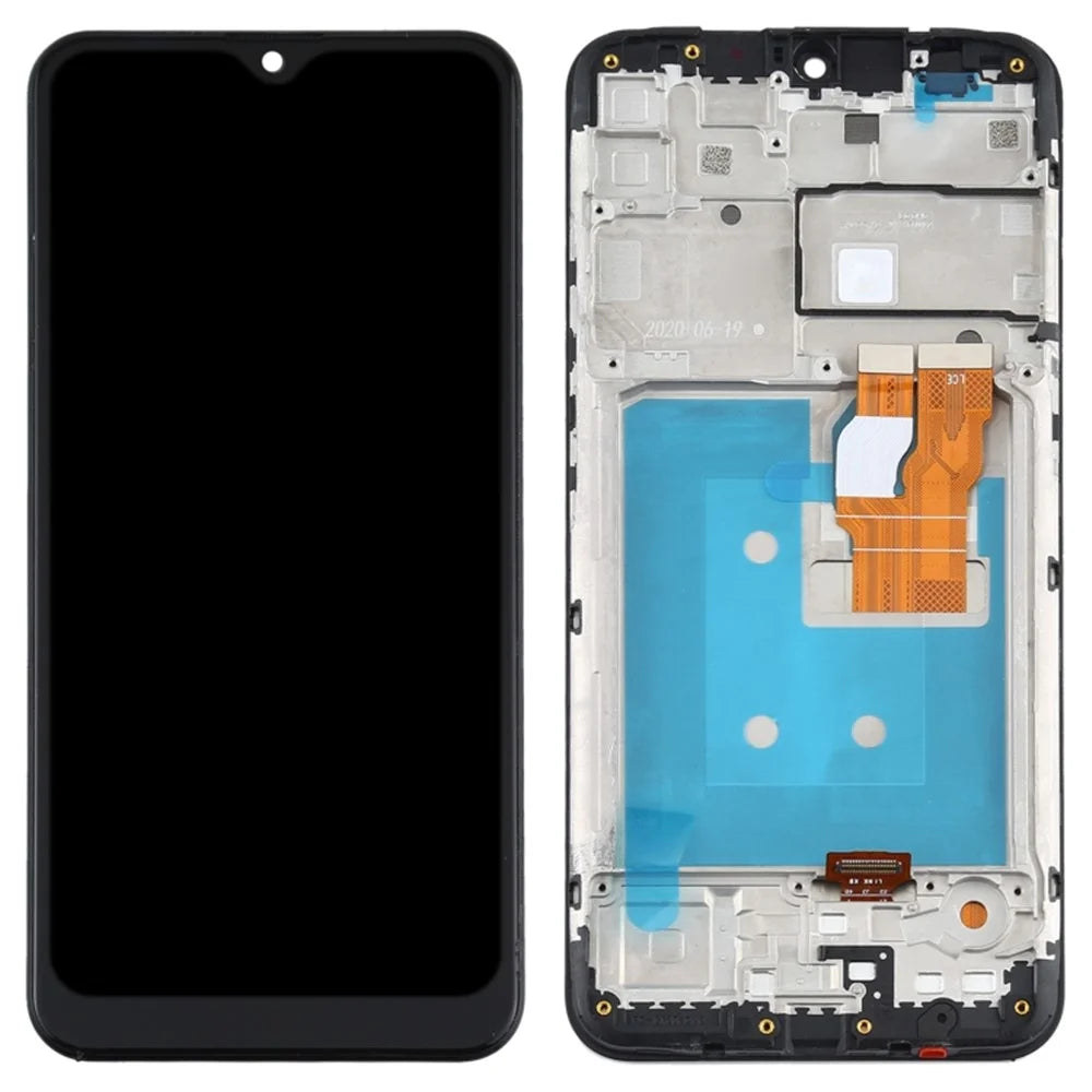 Assembly LCD Screen and Digitizer Assembly + Frame Part (without Logo) for LG K22 LMK200Z/LMK200E/LMK200B/LM-K200 - Black - 1