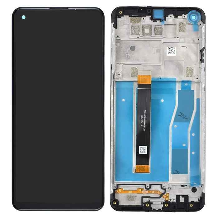 Assembly LCD Screen and Digitizer Assembly + Frame Part (without Logo) for LG K51S LMK510EMW/LM-K510EMW/LM-K510 - Black - 1