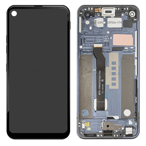 Assembly LCD Screen and Digitizer Assembly + Frame Part (without Logo) for LG Q70 Q620/Q730 - Black - 1
