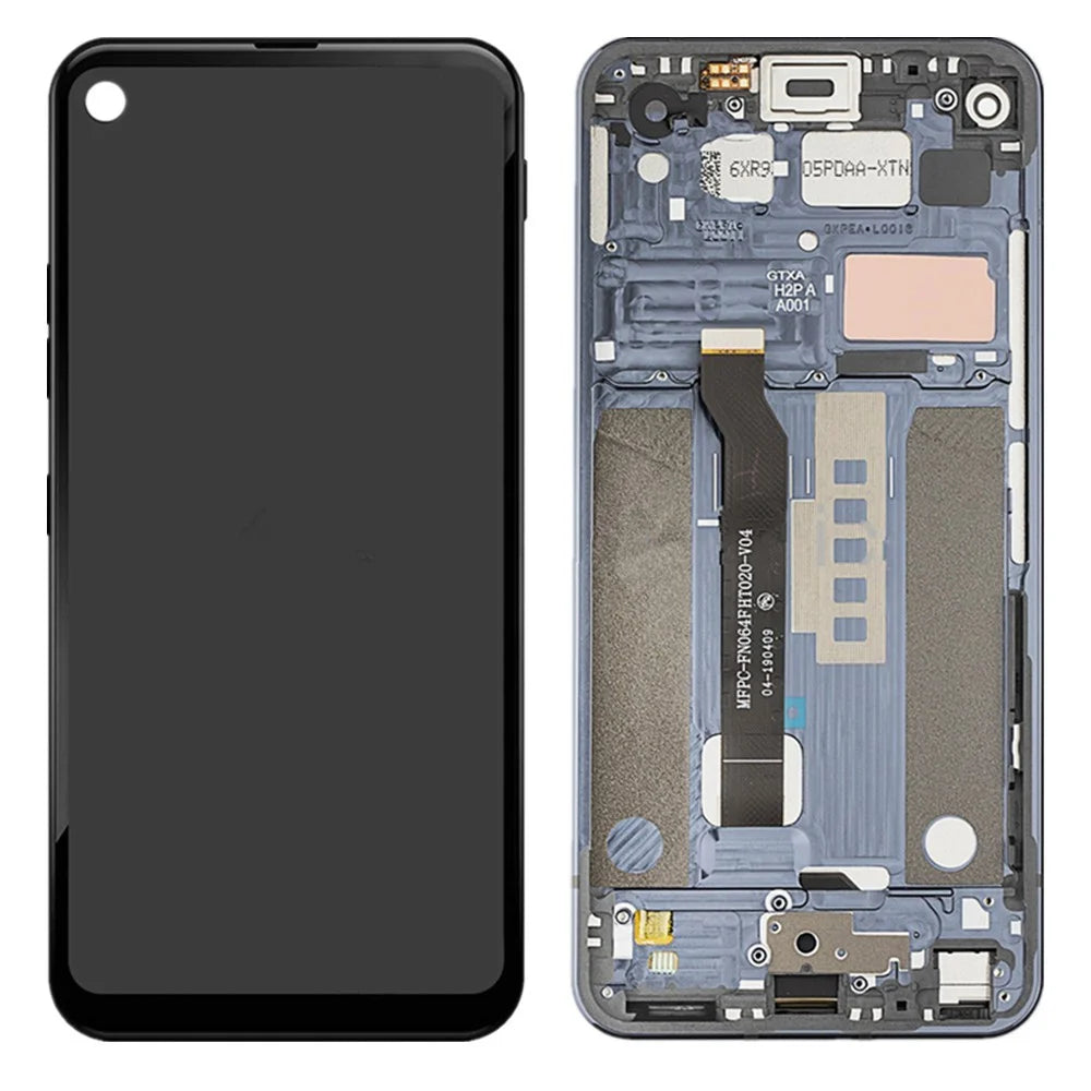 Assembly LCD Screen and Digitizer Assembly + Frame Part (without Logo) for LG Q70 Q620/Q730 - Black - 1