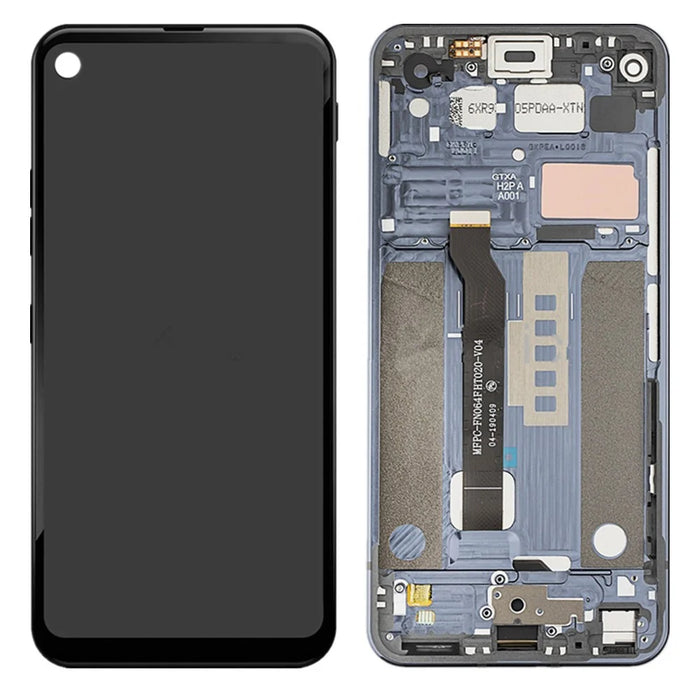 Assembly LCD Screen and Digitizer Assembly + Frame Part (without Logo) for LG Q70 Q620/Q730 - Black - 1