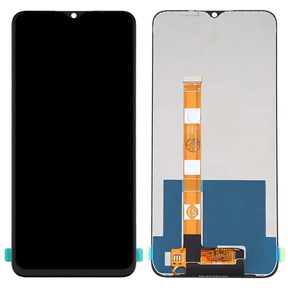 LCD Screen and Digitizer Assembly Spare Replacement Part (without Logo) for Realme C11/C12/C15/V3/Q2i/Narzo 20/Oppo A15/A15s - Black - 1