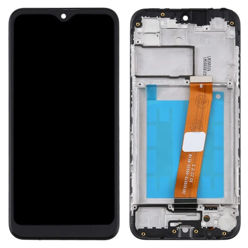 Assembly LCD Screen and Digitizer Assembly + Frame (Narrow Flex Cable) for Samsung Galaxy A01 A015 Replacement - 1