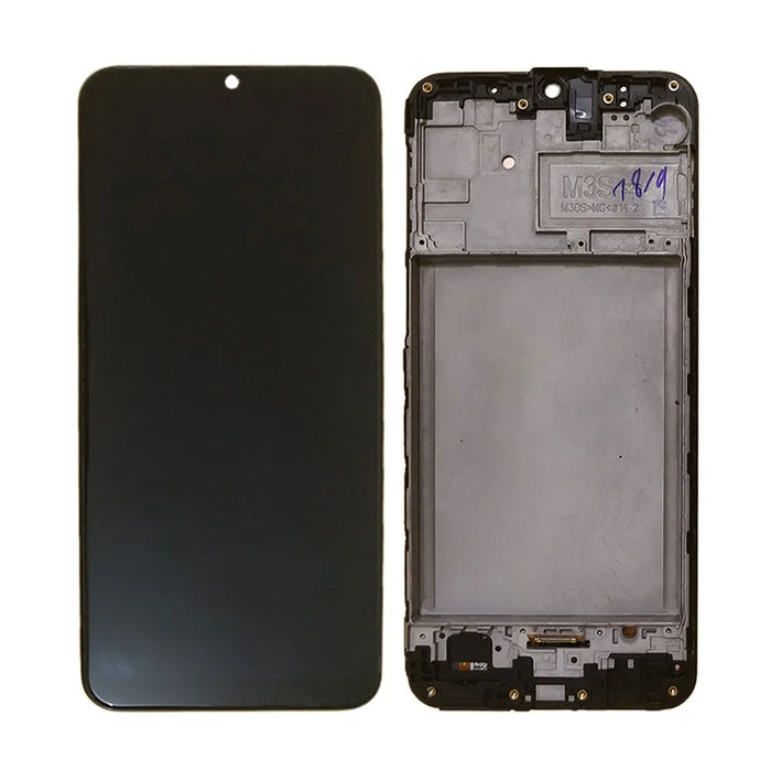 OEM LCD Screen and Digitizer Assembly + Frame Part for Samsung Galaxy M30s M307 (without Logo) - Black - 1