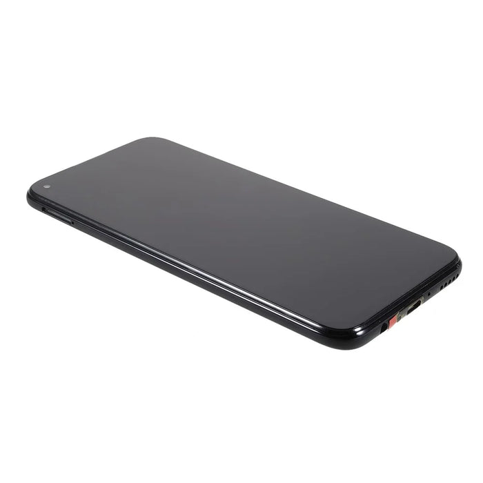 For Huawei P40 lite 4G/nova 6 SE LCD Display Screen and Digitizer Assembly + Frame Replacement Parts (without Logo) - Black - 3