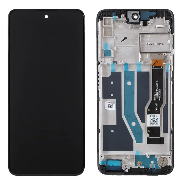 OEM LCD Screen and Digitizer Assembly with Frame (Without Logo) for TCL 20S - 1
