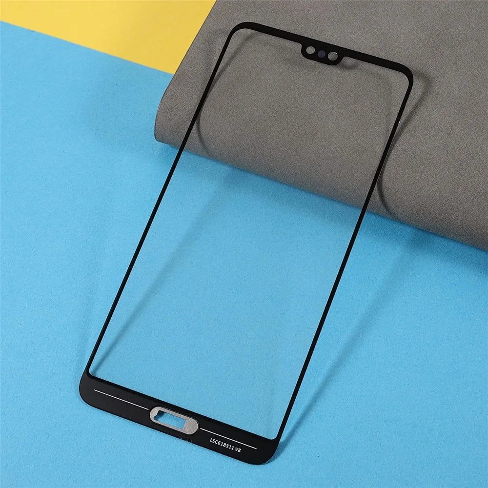 Front Screen Glass Lens Replacement Repair Part (with Fingerprint Bracket) for Huawei P20 - 5