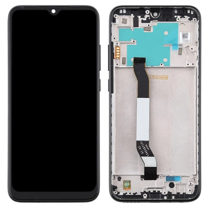LCD Digitizer Screen Assembly Replacement + Frame for Xiaomi Redmi Note 8 - Black/Black Frame - 1