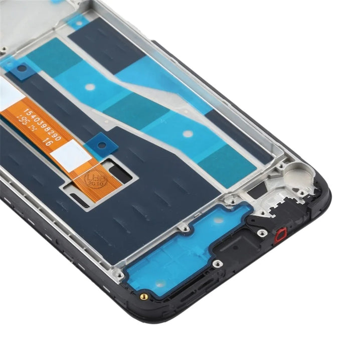OEM LCD Screen and Digitizer Assembly + Frame Repair Part for Realme 6 Pro - Black - 3