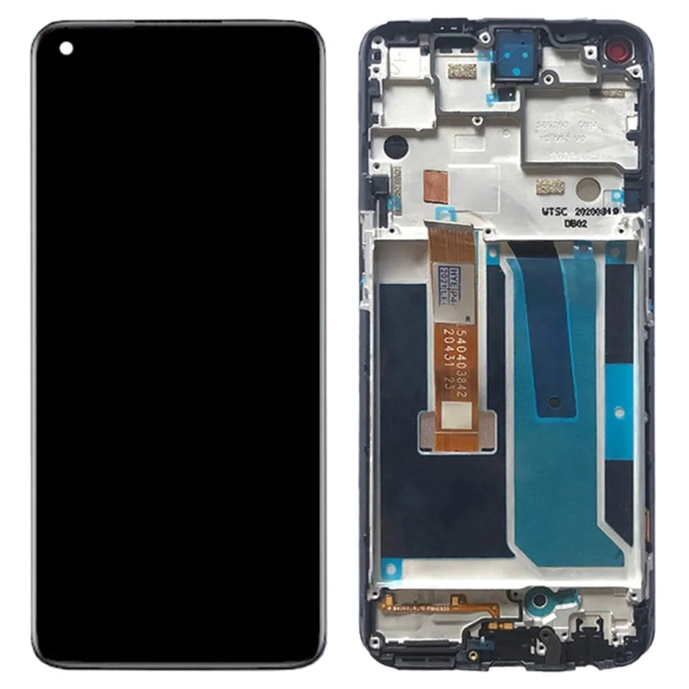 Grade B LCD Screen and Digitizer Assembly + Frame Replacement Part (without Logo) for OnePlus Nord N10 5G - Black - 1