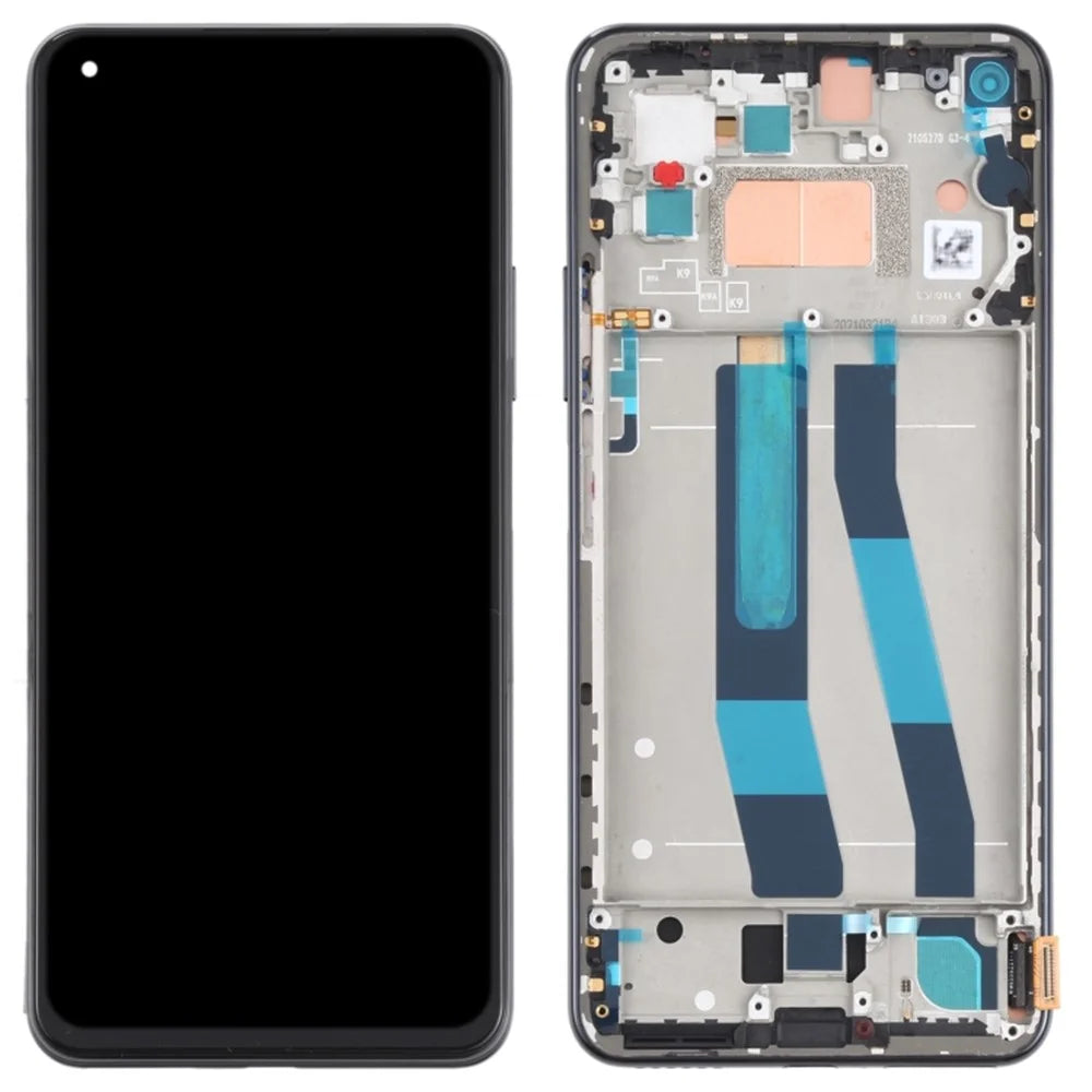 For Xiaomi Mi 11 Lite 4G M2101K9AG/Mi 11 Lite 5G M2101K9AI Grade S OEM AMOLED Screen and Digitizer Assembly + Frame Replace Part (without Logo) - Black - 1