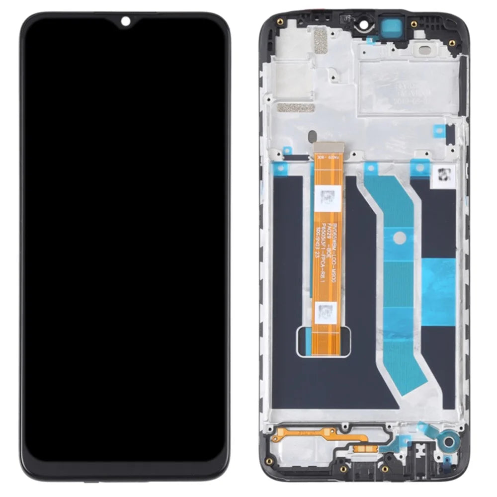 Grade C Assembly LCD Screen and Digitizer Assembly + Frame Part (without Logo) for Realme 5i - 1