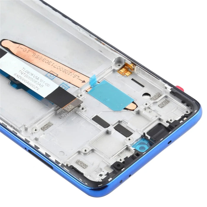 For Xiaomi Poco X3 / Poco X3 NFC / Poco X3 Pro Grade C Assembly LCD Screen and Digitizer Assembly + Frame Part (without Logo) - Blue - 4