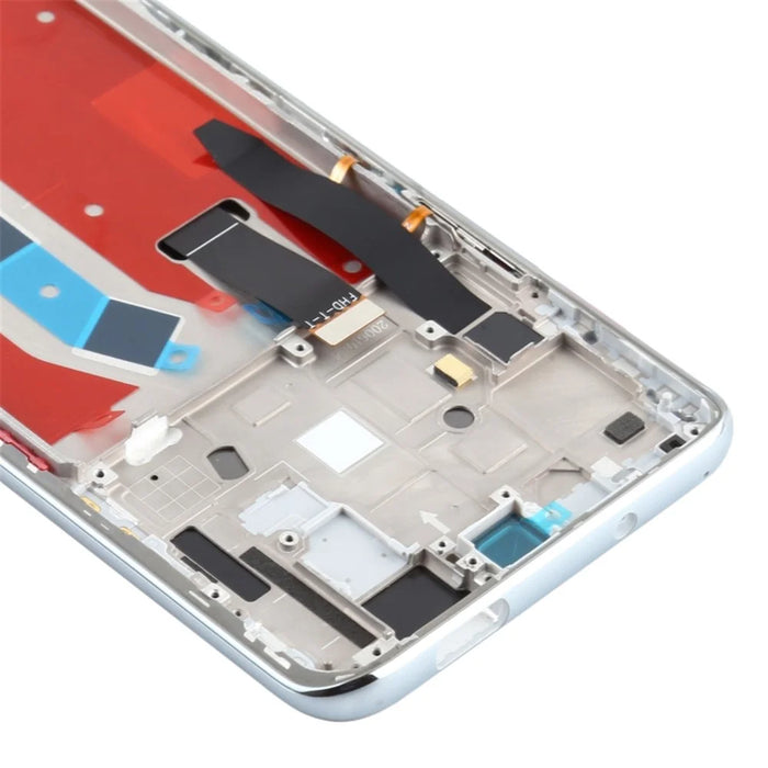Grade B LCD Screen and Digitizer Assembly + Frame Replacement (without Logo) for Honor X10 5G - Silver - 4