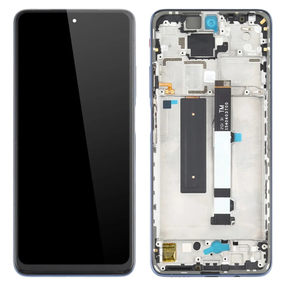 OEM Grade S OLED Screen and Digitizer Assembly + Frame Replacement Part (without Logo) for Xiaomi Redmi Note 9 Pro 5G / Mi 10T Lite 5G M2007J17C/M2007J17G - Grey - 1