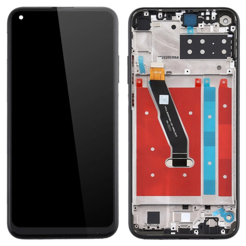 Grade C LCD Screen and Digitizer Assembly + Frame Replacement Part (without Logo) for Huawei P40 lite E / Y7p (2020) - Black - 1
