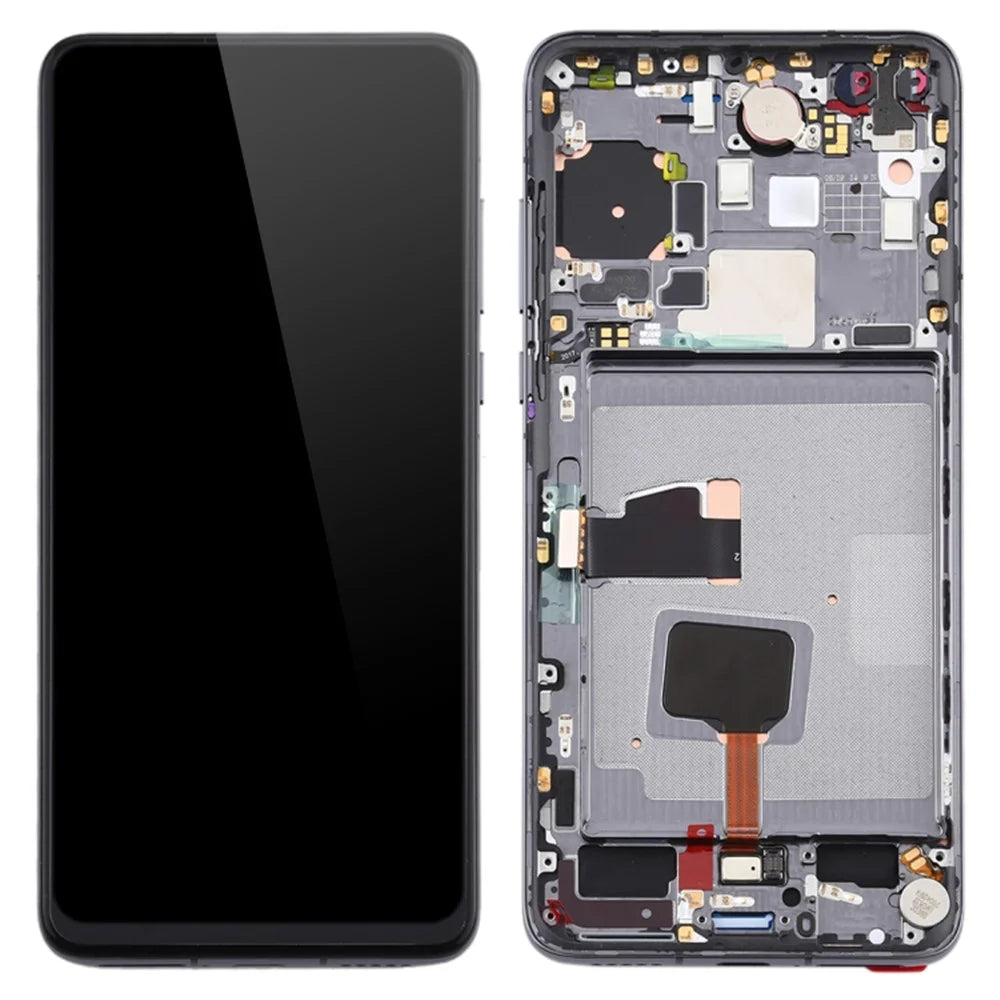 OEM Grade S OLED Screen and Digitizer Assembly + Frame Replacement Part (without Logo) for Huawei P40 - Black - 1