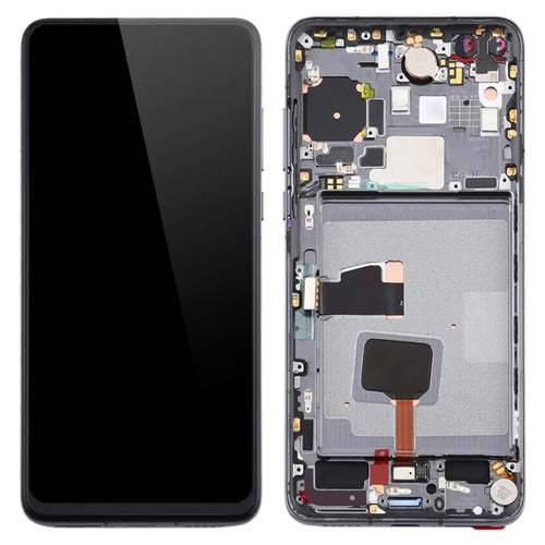 OEM Grade S OLED Screen and Digitizer Assembly + Frame Replacement Part (without Logo) for Huawei P40 - Black - 1