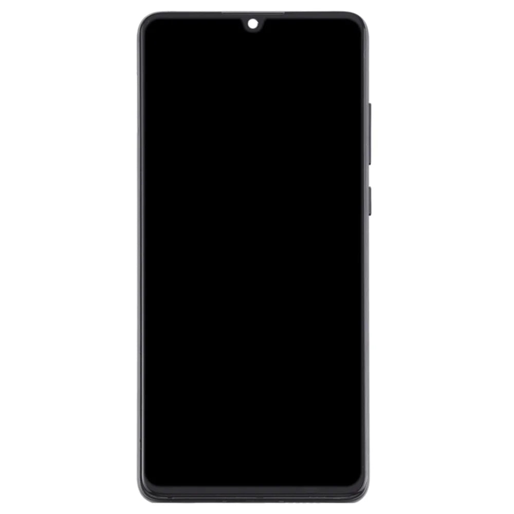 OEM Grade S OLED Screen and Digitizer Assembly + Frame Replacement Part (without Logo) for Huawei P30 - Black - 2
