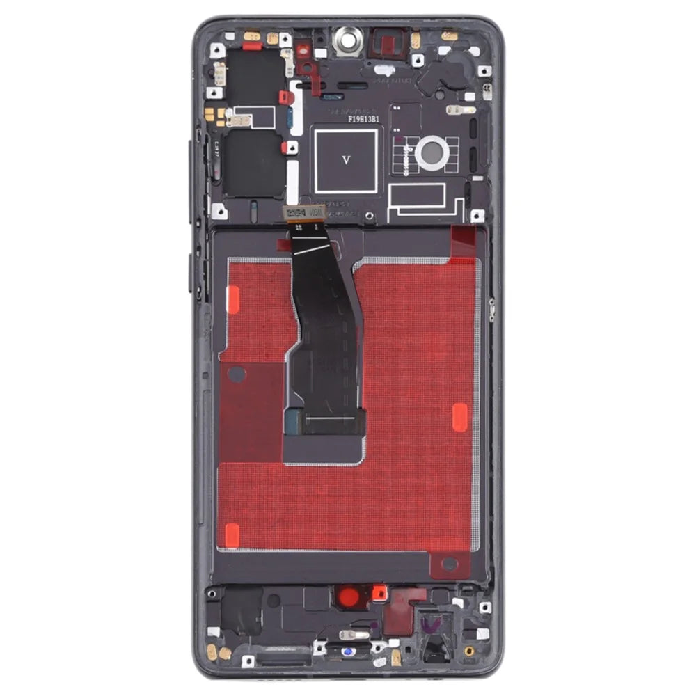 OEM Grade S OLED Screen and Digitizer Assembly + Frame Replacement Part (without Logo) for Huawei P30 - Black - 3