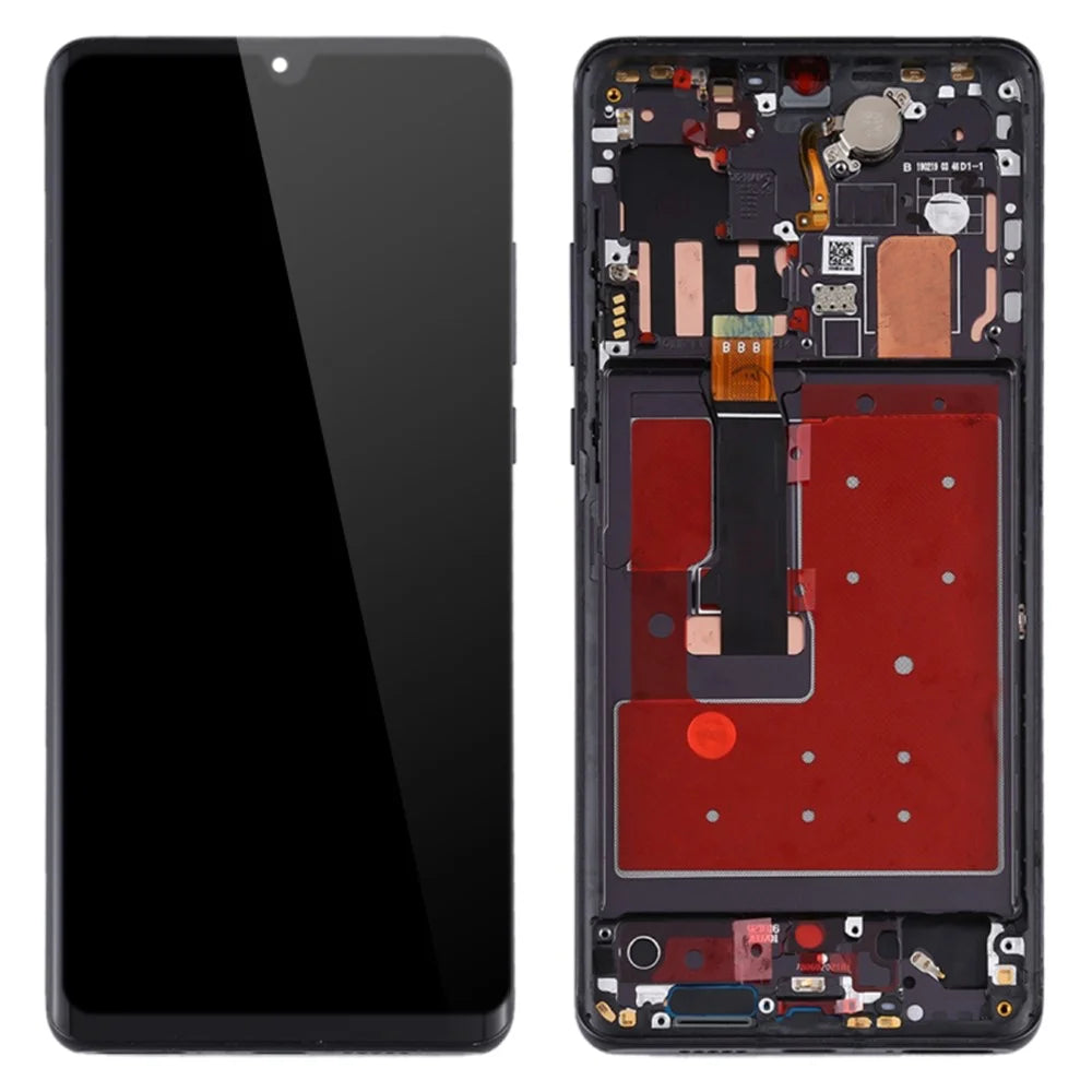 OEM Grade S OLED Screen and Digitizer Assembly + Frame Replacement Part (without Logo) for Huawei P30 Pro - Black - 1