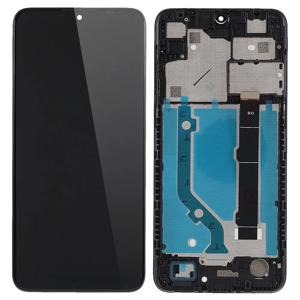 For Alcatel 1V (2020) 5007 Grade B LCD Screen and Digitizer Assembly + Frame Part (without Logo) - Black - 1