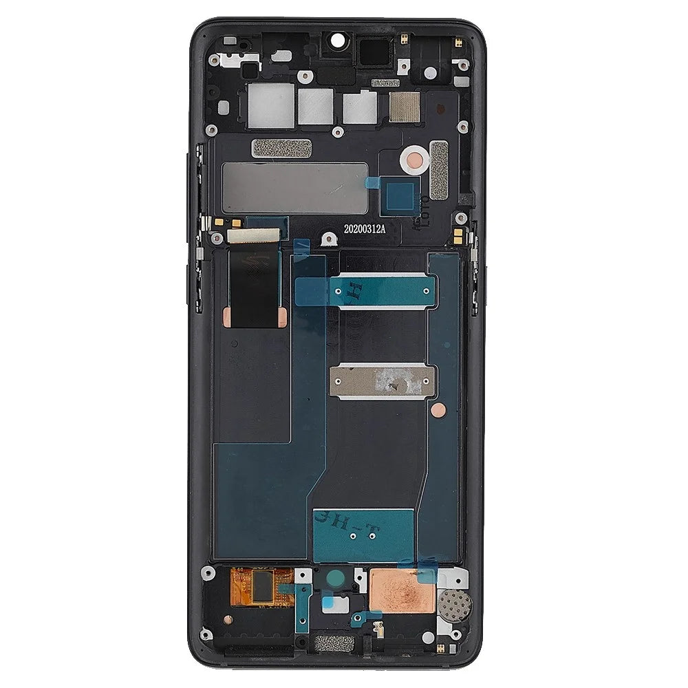For TCL 10 Pro T799B/T799H Grade S AMOLED Screen and Digitizer Assembly + Frame Part (without Logo) - Black - 3