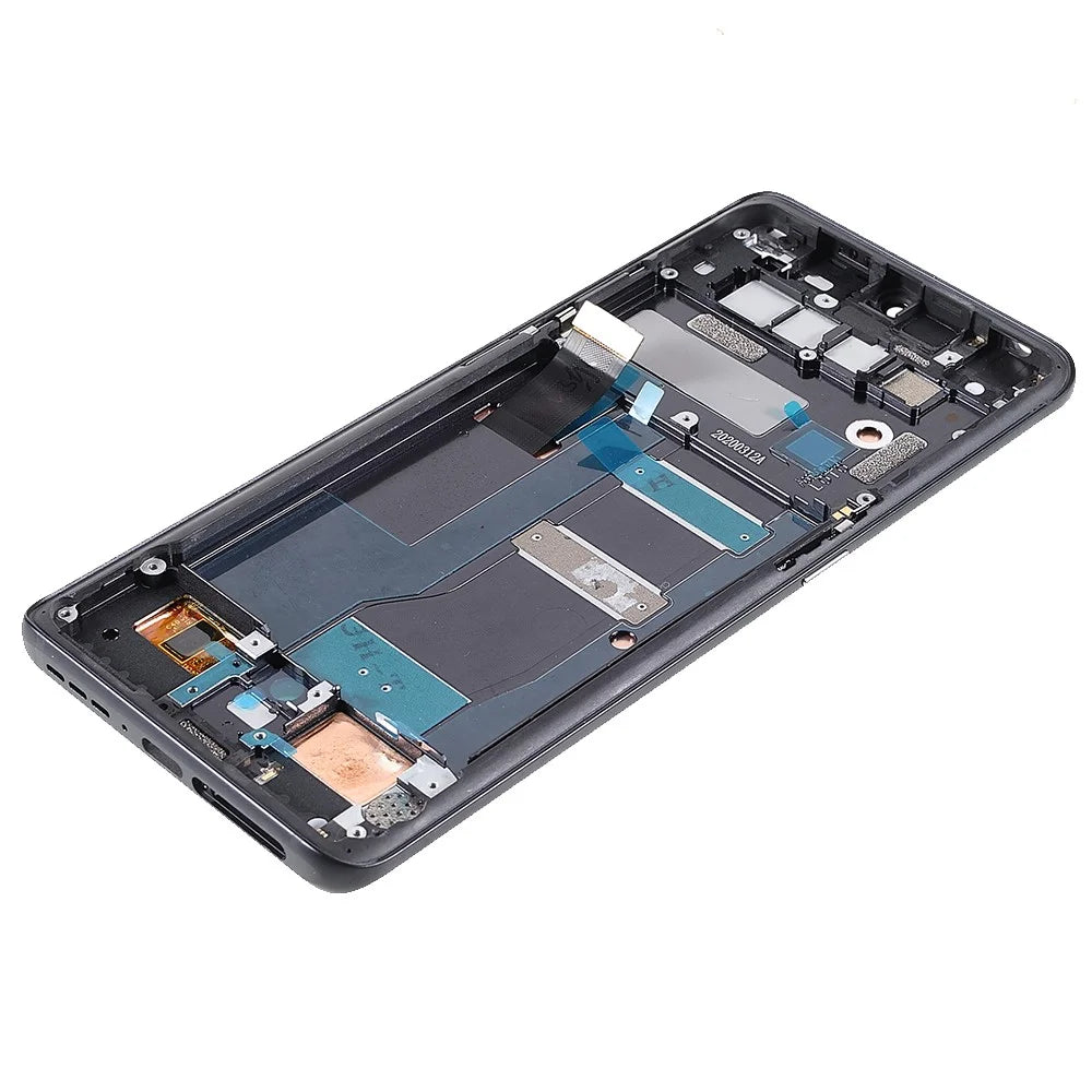 For TCL 10 Pro T799B/T799H Grade S AMOLED Screen and Digitizer Assembly + Frame Part (without Logo) - Black - 7