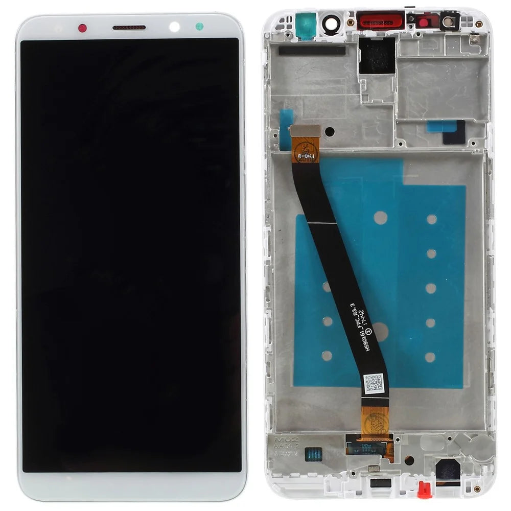 For Huawei Mate 10 Lite Grade B LCD Screen and Digitizer Assembly + Frame Part (without Logo) - White - 1